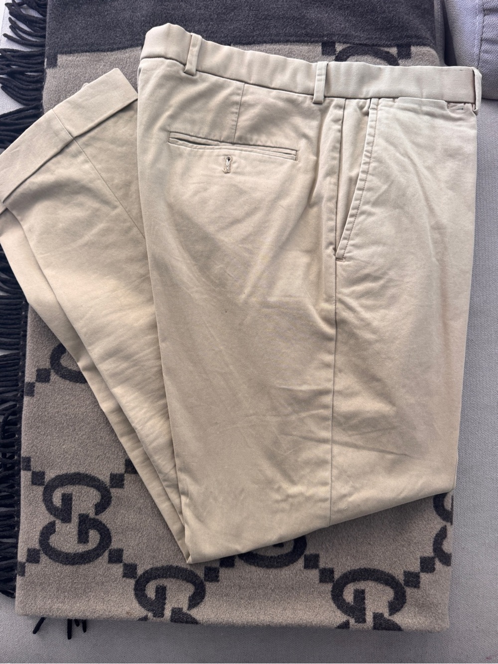 Polo by Ralph Lauren Beige Flat-Front Chinos